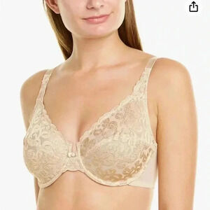 Wacoal lace neutral underwire bra 34D